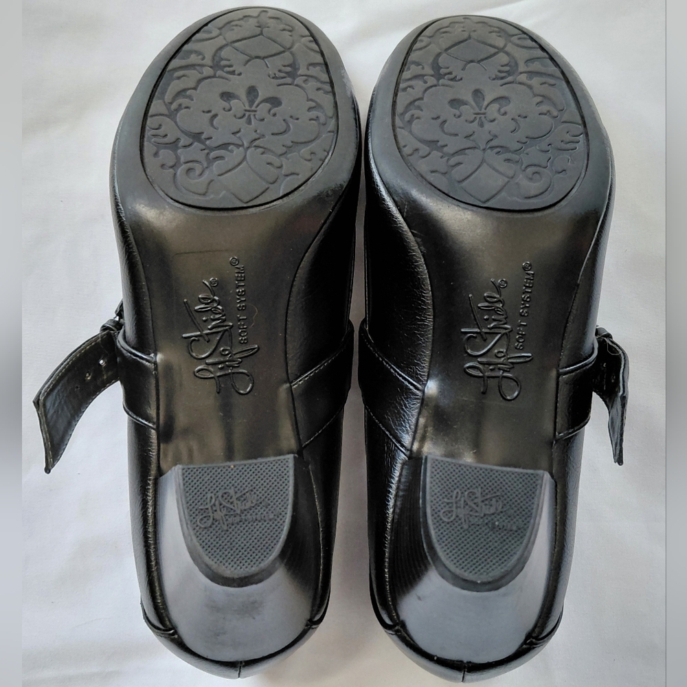 Life Stride Black Mary Jane Square Heel, Side Buckle, Sz 7M. Witchy Goth, Winter - Picture 7 of 7
